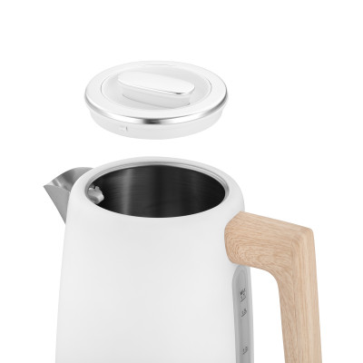 Электрочайник Ardesto EKL-F420WWD, 1.7л, металл, мат, Strix, белый Электрочайник Ardesto EKL-F420WWD, 1.7л, металл, мат, Strix, белый