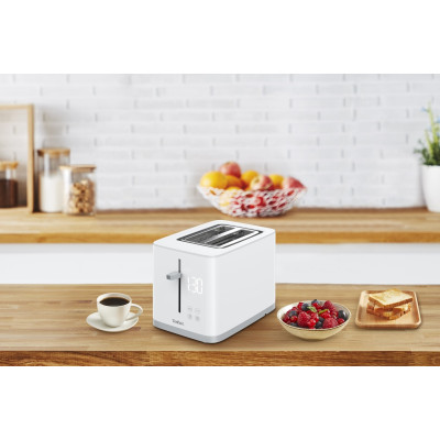 Тостер Tefal Sense 850Вт, LED дисплей, метал/пластик, білий