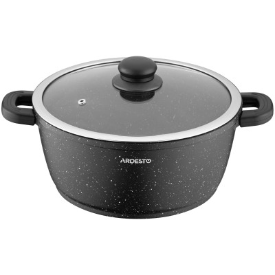 Кастрюля со стеклянной крышкой Ardesto Gemini Anzio, 4.4л, алюминий, черный AR2424GE