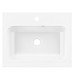 Раковина, умивальник ARDESTO Alba, штучний камінь, прямокут., з отвором для змішувача, з отвором для переливу, 550x450x125мм, накладний, білий