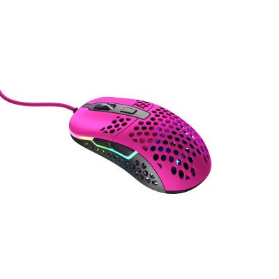 Миша Xtrfy M42, USB-A, RGB, рожевий