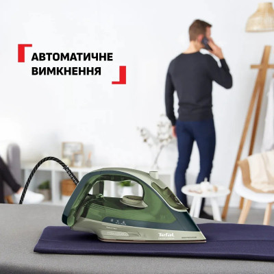 Праска Tefal Energy Power, 1500Вт, 270мл, паровий удар -270гр, постійна пара - 20гр, керам. підошва, зелений Праска Tefal Energy Power, 1500Вт, 270мл, паровий удар -270гр, постійна пара - 20гр, керам. підошва, зелений