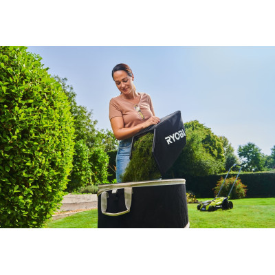 Газонокосарка акумуляторна Ryobi ONE+ HP RY18LMX33A-150 18В акб 1х5А·год 33см 30л 25-90мм 9.3кг