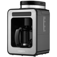 Кавоварка ARDESTO Steel Collection крапельна 0.5л, зерно + мелена, дисплей, сріблясто-чорний Кавоварка ARDESTO Steel Collection крапельна 0.5л, зерно + мелена, дисплей, сріблясто-чорний