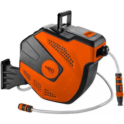 Котушка зі шлангом Neo Tools автоматична 20м+2м шланга 1/2 Котушка зі шлангом Neo Tools автоматична 20м+2м шланга 1/2