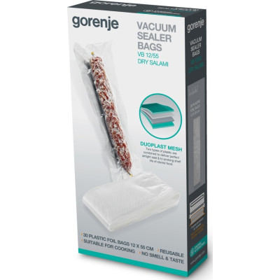 Gorenje Пакети для вакуумування VB12/55 /347066/підходять для HVS16WS та VS120E/ Д х Ш - 55 х 12 см./ 30 шт