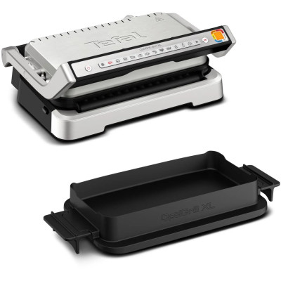 Гриль Tefal прижимний OptiGrill 4in1 XL 2200Вт, темп. режимів-4, з`ємні пластини, форма для випічки, метал Гриль Tefal прижимний OptiGrill 4in1 XL 2200Вт, темп. режимів-4, з`ємні пластини, форма для випічки, метал