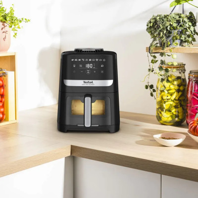 Мультипіч Tefal Easy Fry Silence Vision, 1670Вт, чаша-5л, сенсорне керув., 10 програм, з віконцем, пластик, чорний