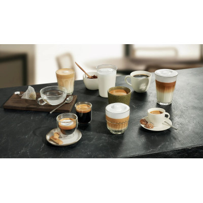 Кавомашина Siemens 1.7л, зерно + мелена, автомат.капучинатор, LED - дисплей, авторецептів - 8, чорно - срібний