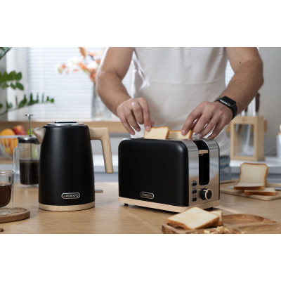 Тостер Ardesto T-F420BWD, 800 Вт, металлический, 2 слота, черный Тостер Ardesto T-F420BWD, 800 Вт, металлический, 2 слота, черный