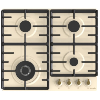 Варильна поверхня Gorenje газова, 60см, чавун, бежевий Варильна поверхня Gorenje газова, 60см, чавун, бежевий