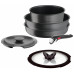 Набір посуду Tefal Ingenio Inspiration, 6 предметів, алюміній, скло, бакеліт, чорний