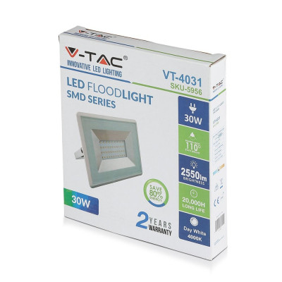 Прожектор LED V-TAC SKU-5956 30Вт 3000Лм 4000К белый (3800157625494) Прожектор LED V-TAC SKU-5956 30Вт 3000Лм 4000К белый (3800157625494)