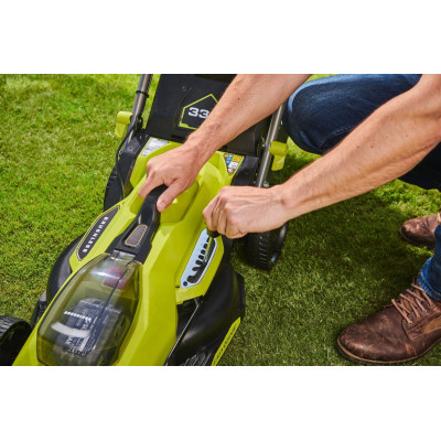 Газонокосарка акумуляторна Ryobi ONE+ HP RY18LMX33A-0 18В 33см 30л 25-90мм 9.3кг без АКБ та ЗП