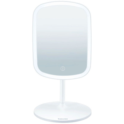 Зеркало косметическое Beurer настольное, прямоугольное, 15х21см, USB-C зарядка, подсветка, белый Зеркало косметическое Beurer настольное, прямоугольное, 15х21см, USB-C зарядка, подсветка, белый