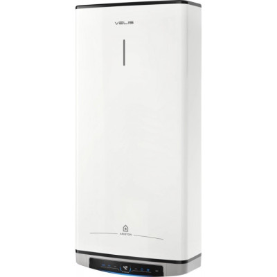 Водонагрівач електричний Ariston VELIS DUNE WIFI 80 EU плаский, слім, 80л, 2*1,5 кВт, емал. нагр. ел, ун. монтаж, ел. кер-ня, B, Італія, білий