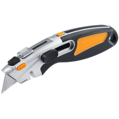 Ніж будівельний трапецієподібний Tolsen SK2, корпус з алюмінію Ніж будівельний трапецієподібний Tolsen SK2, корпус з алюмінію