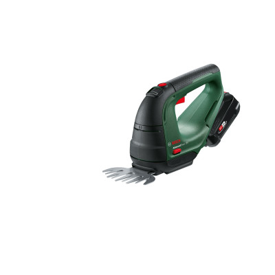 Ножиці для трави акумуляторні Bosch AdvancedShear 18В-10 + насадка кущоріз 10/20см крок різу 8мм 1.85кг