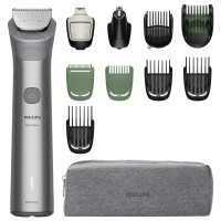 Тример Philips Series 5000, для бороди, голови та тіла, насадок-11, сталь, сірий