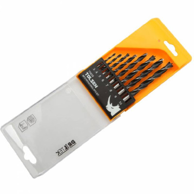 Набір свердел по дереву Tolsen, 3-10мм, кейс, 8шт