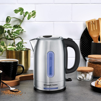 Електрочайник Russell Hobbs Quiet 1,7л, метал, чорний
