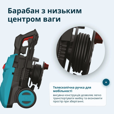 Мийка високого тиску Konner&Sohnen KS PW145V 1800Вт 100-145бар 330л/год шланг 7м 9.2кг