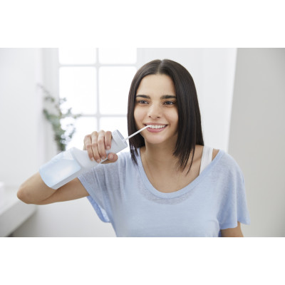 Іригатор Panasonic портативний, чаша 200 мл, Li-ion аккум. в компл., 2 насадки, світло блакитний