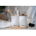 Набір для ванної кімнати ARDESTO Minimalism 360мл, 3 предмети, поліпропілен, бамбук, білий