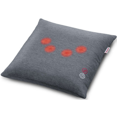 Масажна подушка Beurer для плечей, шиї, спини та ніг, від мережі, 4 головки шиацу, підігрів, сірий Масажна подушка Beurer для плечей, шиї, спини та ніг, від мережі, 4 головки шиацу, підігрів, сірий