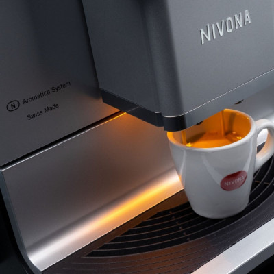 Кавомашина Nivona CafeRomatica 2.2л, зерно + мелена, автомат.капучинатор, авторецептів - 9, чорно - срібний