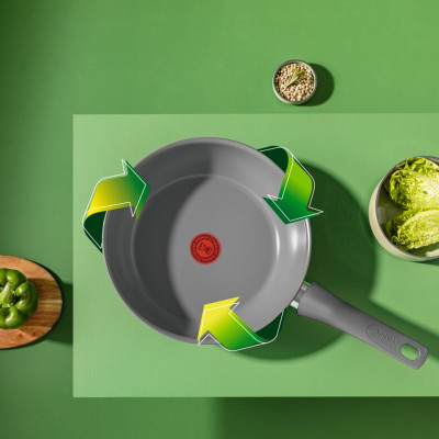 Tefal Сковорода ВОК Renewal, 28см, алюміній, бакеліт, сірий Tefal Сковорода ВОК Renewal, 28см, алюміній, бакеліт, сірий