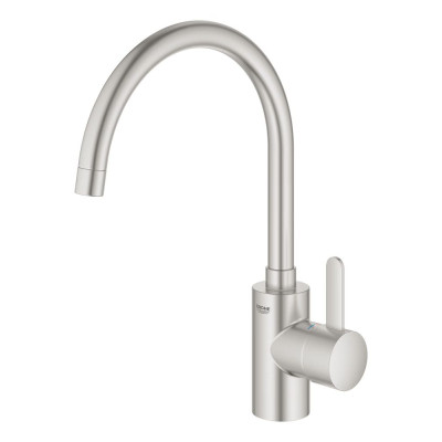 Смеситель кухонный Grohe Eurosmart Cosmopolitan, дл.вылива - 224мм, поворотный, однорычий, супер сталь Смеситель кухонный Grohe Eurosmart Cosmopolitan, дл.вылива - 224мм, поворотный, однорычий, супер сталь