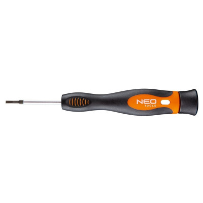 Викрутка Neo Tools плоска, прецизійна, SL2x50мм, сталь S2 Викрутка Neo Tools плоска, прецизійна, SL2x50мм, сталь S2