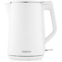 Електрочайник ARDESTO 1.5л, Strix, подвійні стінки, білий глянець