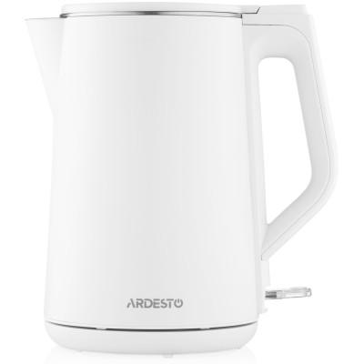 Електрочайник ARDESTO 1.5л, Strix, подвійні стінки, білий глянець Електрочайник ARDESTO 1.5л, Strix, подвійні стінки, білий глянець