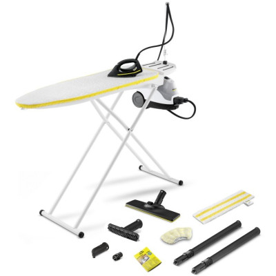 Пароочисник Karcher SI 4 EasyFix Iron, 2000Вт, 800мл, 3.5Бар, глад.дошка, праска, швабра, білий Пароочисник Karcher SI 4 EasyFix Iron, 2000Вт, 800мл, 3.5Бар, глад.дошка, праска, швабра, білий