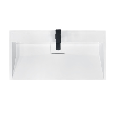 Раковина, умивальник Adamant VISION, штучний камінь, прямокут., з отвором для змішувача, без переливу, 900х455х110мм, накладний, білий