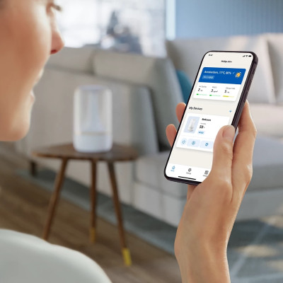 Зволожувач повітря Philips традиційне зволоження Series 1001, 41м2, 3л, 275мл/г, електр. кер-ння, режим сну, нічник, білий Зволожувач повітря Philips традиційне зволоження Series 1001, 41м2, 3л, 275мл/г, електр. кер-ння, режим сну, нічник, білий