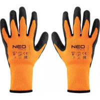 Neo Tools Рукавички робочі, латексне покриття, поліестер, р.9, помаранчево чорні Neo Tools Рукавички робочі, латексне покриття, поліестер, р.9, помаранчево чорні