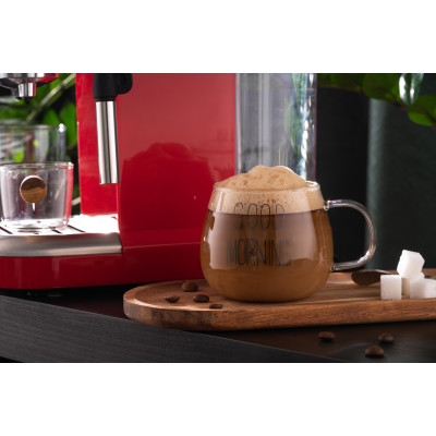 ARDESTO Набір чашок з ручками Good Morning, 430мл, 2шт, боросилікатне скло, прозорий ARDESTO Набір чашок з ручками Good Morning, 430мл, 2шт, боросилікатне скло, прозорий