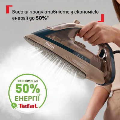 Праска Tefal Energy Power, 1500Вт, 270мл, паровий удар -280гр, постійна пара - 20гр, керам. підошва, бежевий Праска Tefal Energy Power, 1500Вт, 270мл, паровий удар -280гр, постійна пара - 20гр, керам. підошва, бежевий