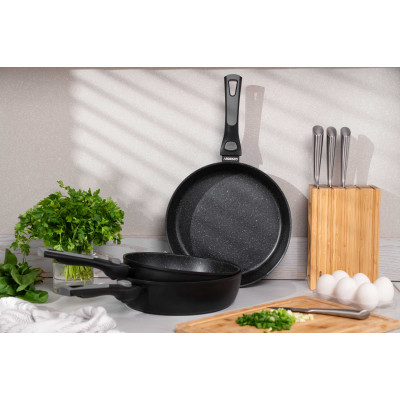 ARDESTO Сковорода глибока зі знімною ручкою Gemini Bari, 26см, алюміній, чорний ARDESTO Сковорода глибока зі знімною ручкою Gemini Bari, 26см, алюміній, чорний