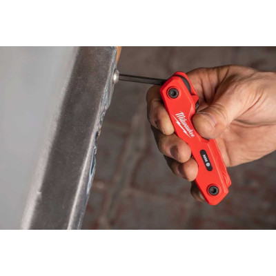 Ключі шестигранні Milwaukee, 118мм, HEX1.5-8мм, складаються в корпус, набір 8шт