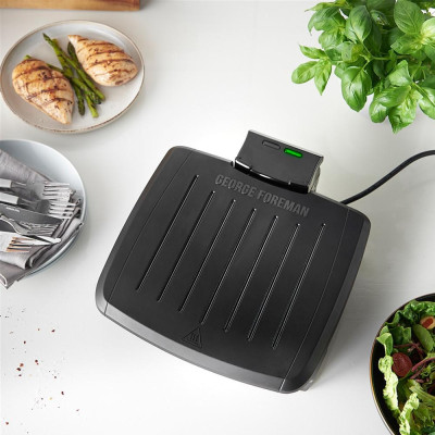 Гриль George Foreman прижимной Immersa Medium, 1300Вт, темп. режимов-1, съемные пластины, металл, пластик, черный