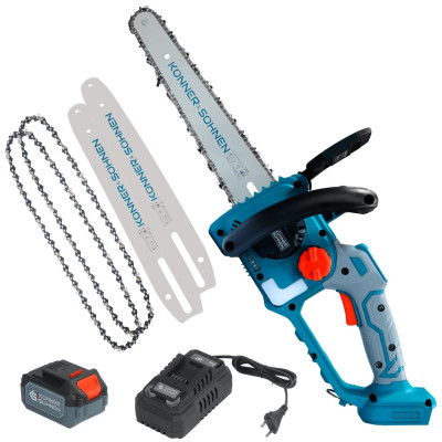 Пила ланцюгова акумуляторна Konner&Sohnen KS MCS20V-12 SET 20В акб 1х4А·год шина 30см ЗП 2.05кг