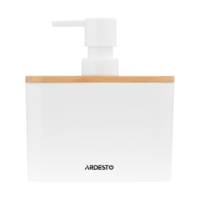 Набір для ванної кімнати Ardesto Minimalism, 3 предмети, поліпропілен, бамбук, білий Набір для ванної кімнати Ardesto Minimalism, 3 предмети, поліпропілен, бамбук, білий
