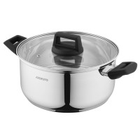 Каструля зі скляною кришкою Ardesto Gemini Piemonte, 5.1л, нержавіюча сталь, бакеліт AR3551G Каструля зі скляною кришкою Ardesto Gemini Piemonte, 5.1л, нержавіюча сталь, бакеліт AR3551G