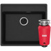 Комплект - мийка MRG 610-52 TL фраграніт, онікс, 114.0668.867 і подрібнювач харч. відходів SLIM 50, 134.0715.098, вкл. Сифон