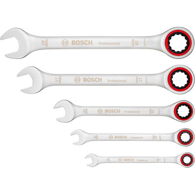 Bosch Ключі комбіновані, набір 5шт, 8,10,13,17,19мм