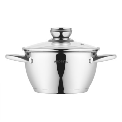 Каструля зі скляною кришкою ARDESTO Gemini Lucca, 2.3л, нержавіюча сталь Каструля зі скляною кришкою ARDESTO Gemini Lucca, 2.3л, нержавіюча сталь
